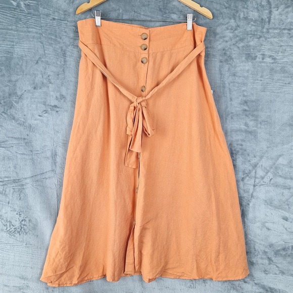 A New Day Skirt XXL Linen Blend Coastal Boho Maxi Festival Hippie Peasant NWT - Picture 1 of 7